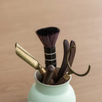 Ebony Tea Utensils Set With Lotus Ceramic Holder