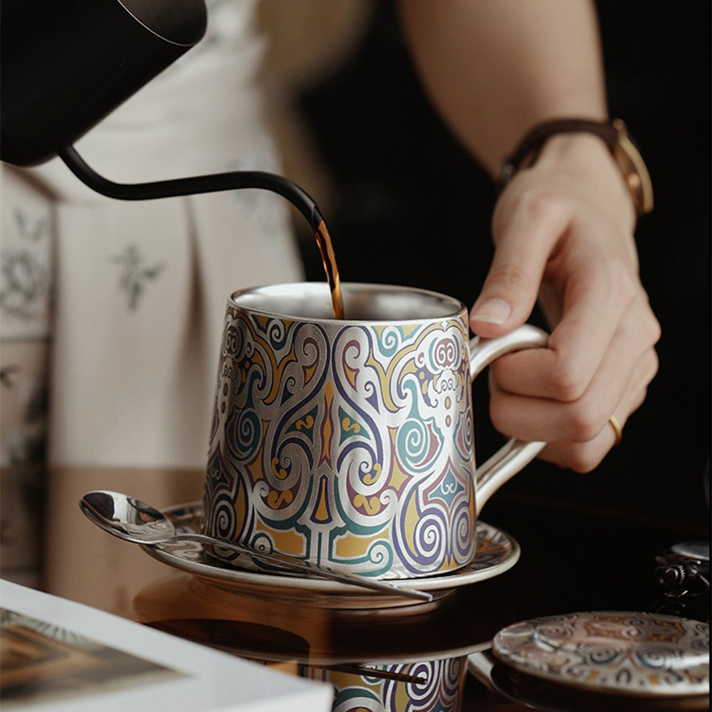 中国敦煌镀银茶杯
