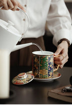 Chinese Enamel Porcelain Floral Tea Cup