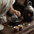 中国神话瑞兽银茶壶