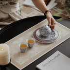 Chinese Silver-Gilt Blue And White Porcelain Teapot