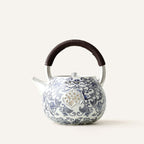 Silver-Gilt Blue And White Porcelain Chinese Teapot