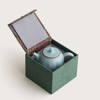 Chinese Sky Blue Ruyao Pumpkin Teapot