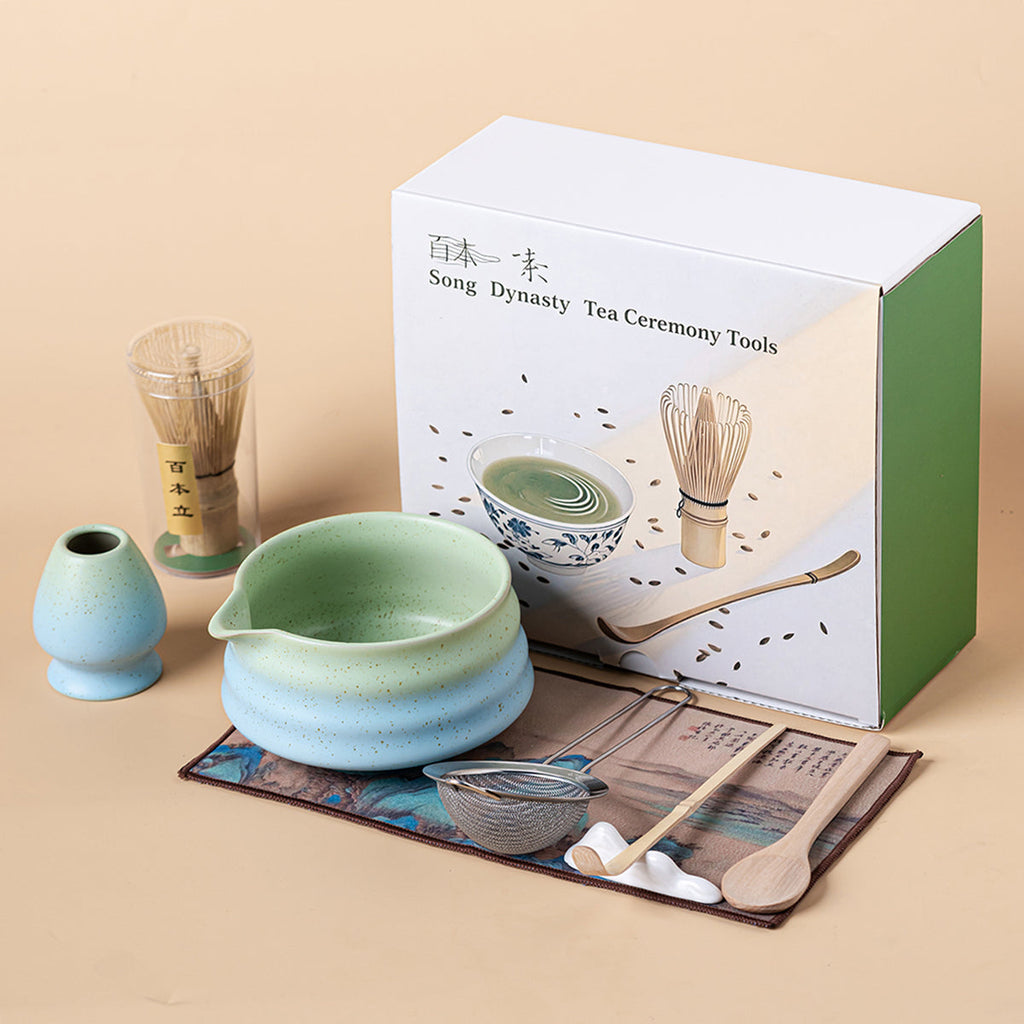 Japanese Gradient Green & Blue Matcha Tea Set