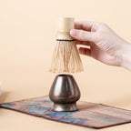 Japanese Coarse Pottery Flower Matcha Tea Set