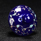 Enamel Porcelain Chinese Tea Set With Inner Sterling Silver