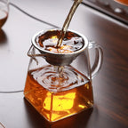 加厚带滤网玻璃公道杯