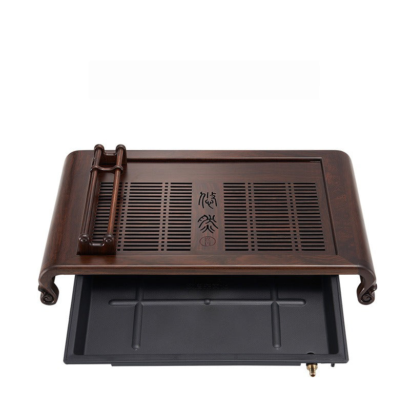 乌木茶盘带杯托