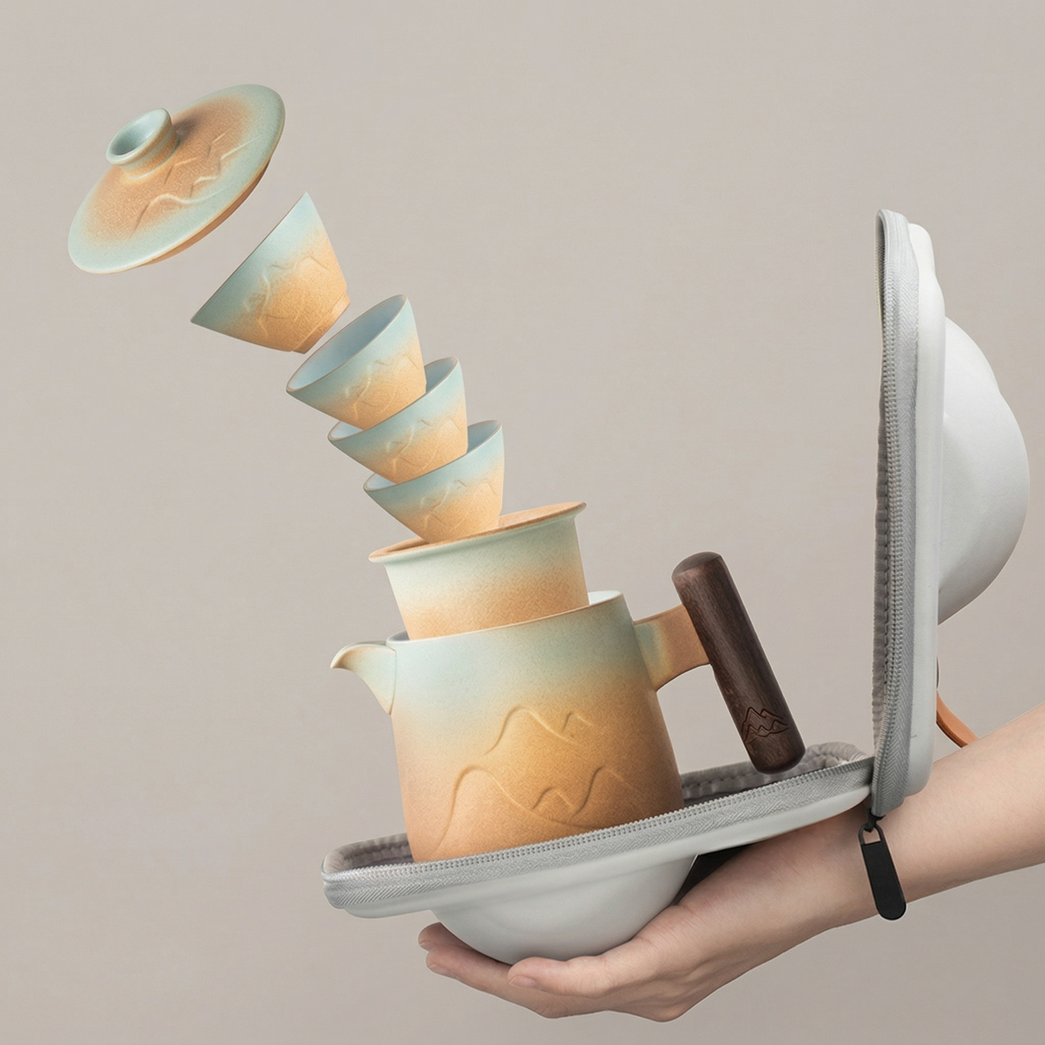 Japanese Style Mountain Travel Tea Set