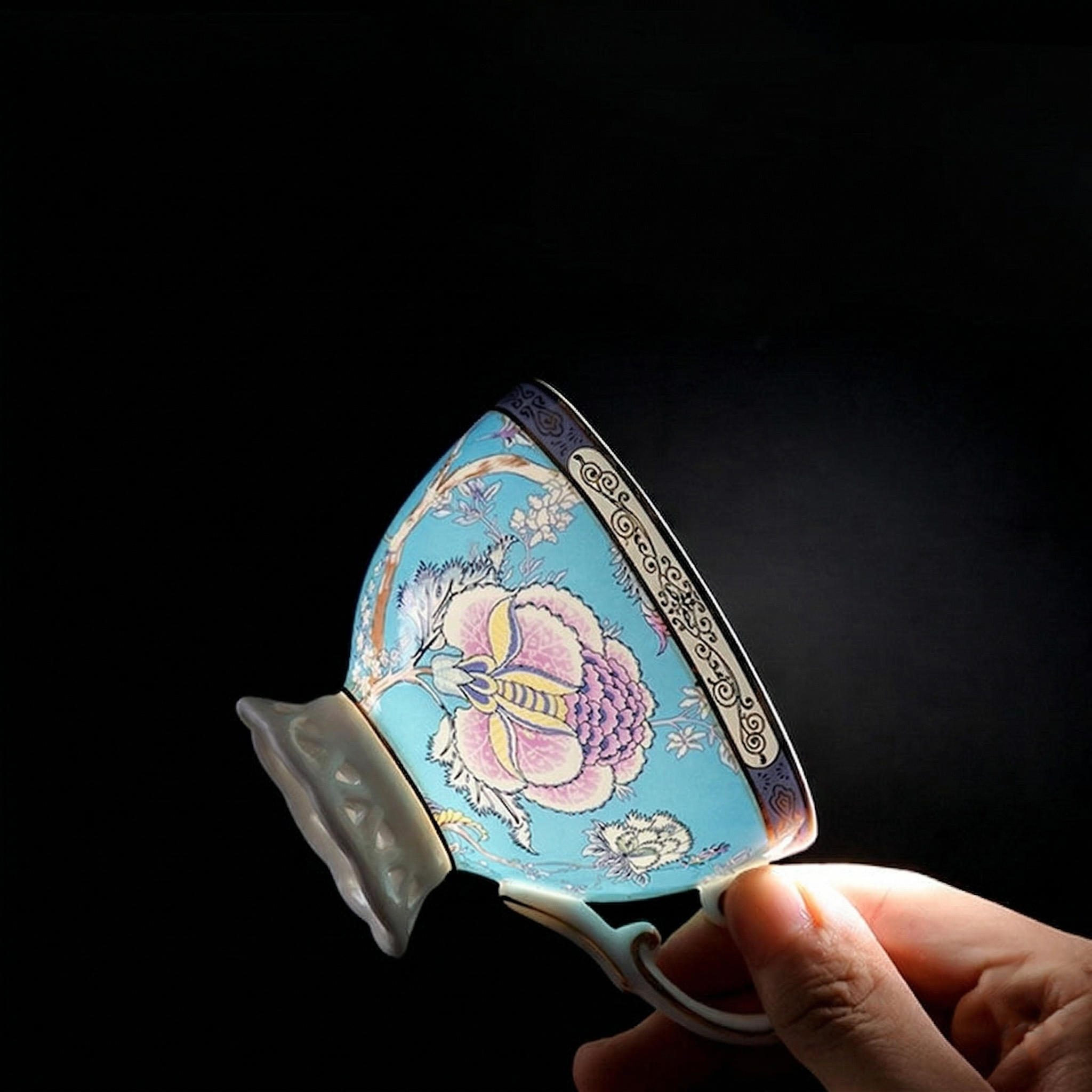 Blue Flowers Bone China Tea Set