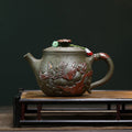 宜兴墨绿泥龙汉瓦壶