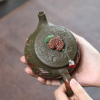 宜兴墨绿泥龙汉瓦壶