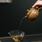 Dragon Bone Gold Sand Fu Gourd Teapot