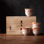 日式陶瓷花舞茶杯五件套