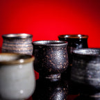 Japanese Hasami Ware Tianmoku Tea Cup Set of Six