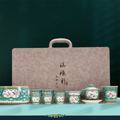 Enamel Porcelain Four Seasons Chinese Tea Set