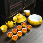 Dragon and Phoenix Porcelain Chinese Tea Set