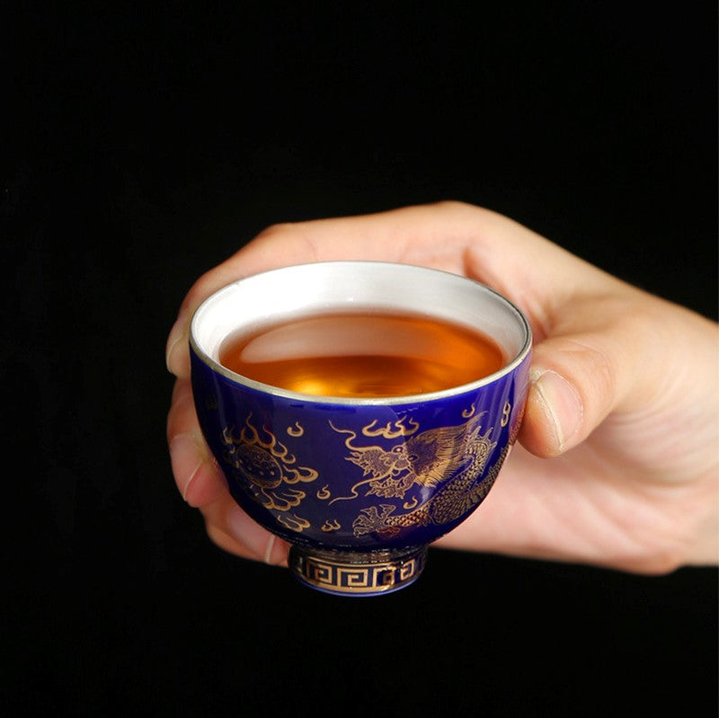 Dragon and Phoenix Porcelain Chinese Tea Set