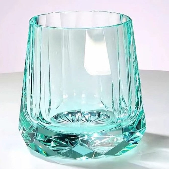 Edo Kiriko Cut Crystal Whiskey Glass Tea Cup – K9 Lead-Free Crystal, 201ml, Light Luxury