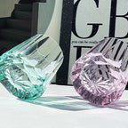 Edo Kiriko Cut Crystal Whiskey Glass Tea Cup – K9 Lead-Free Crystal, 201ml, Light Luxury