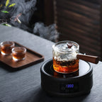 带木柄玻璃茶壶