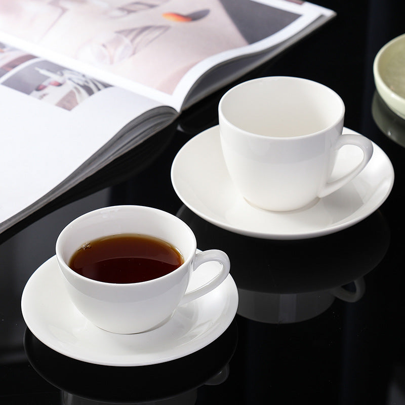 Porcelain Coffee Cup & Saucer Set – Hotel Quality, Multiple Sizes (80ml–250ml)