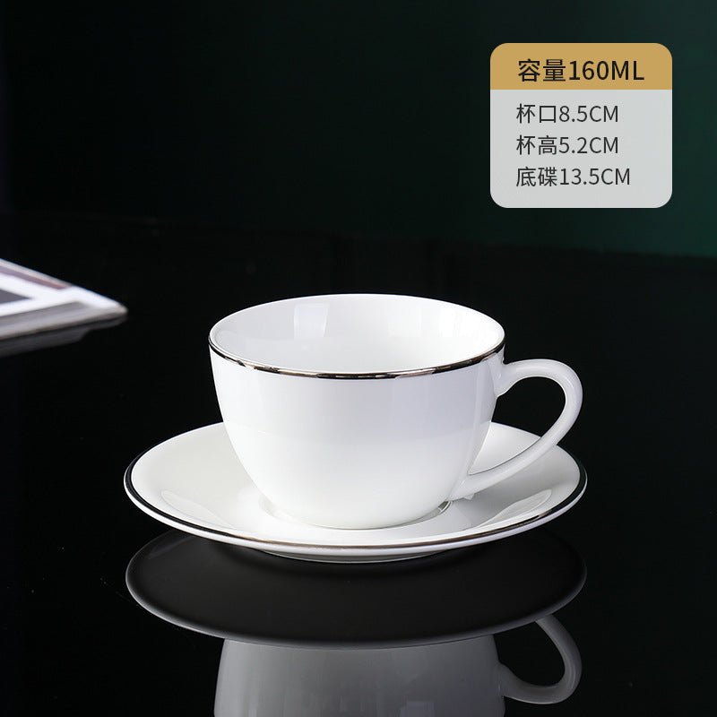 陶瓷咖啡杯碟套装 – 酒店品质，多种尺寸（80毫升-250毫升）