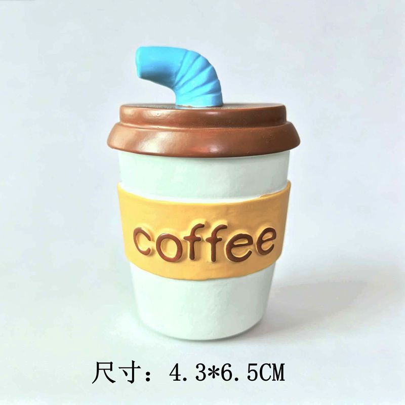 复古咖啡杯和咖啡主题树脂冰箱贴