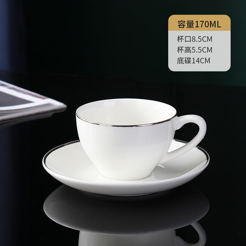 陶瓷咖啡杯碟套装 – 酒店品质，多种尺寸（80毫升-250毫升）