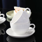 Porcelain Coffee Cup & Saucer Set – Hotel Quality, Multiple Sizes (80ml–250ml)