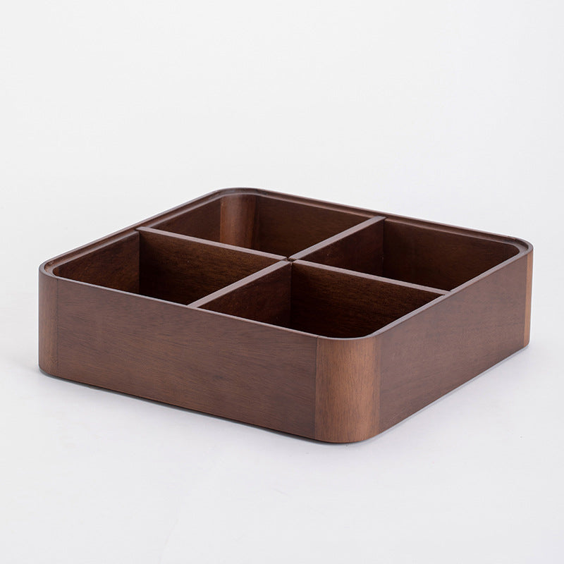 Walnut Wood Stackable Storage Box – Chinese Style, with Lid, 3-Tier Options