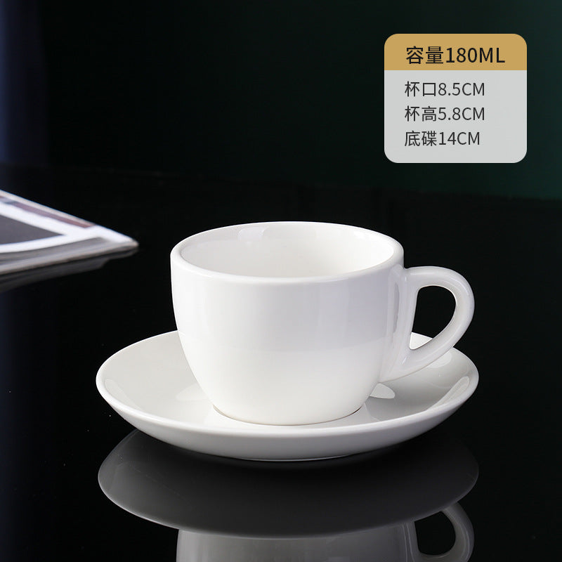 陶瓷咖啡杯碟套装 – 酒店品质，多种尺寸（80毫升-250毫升）