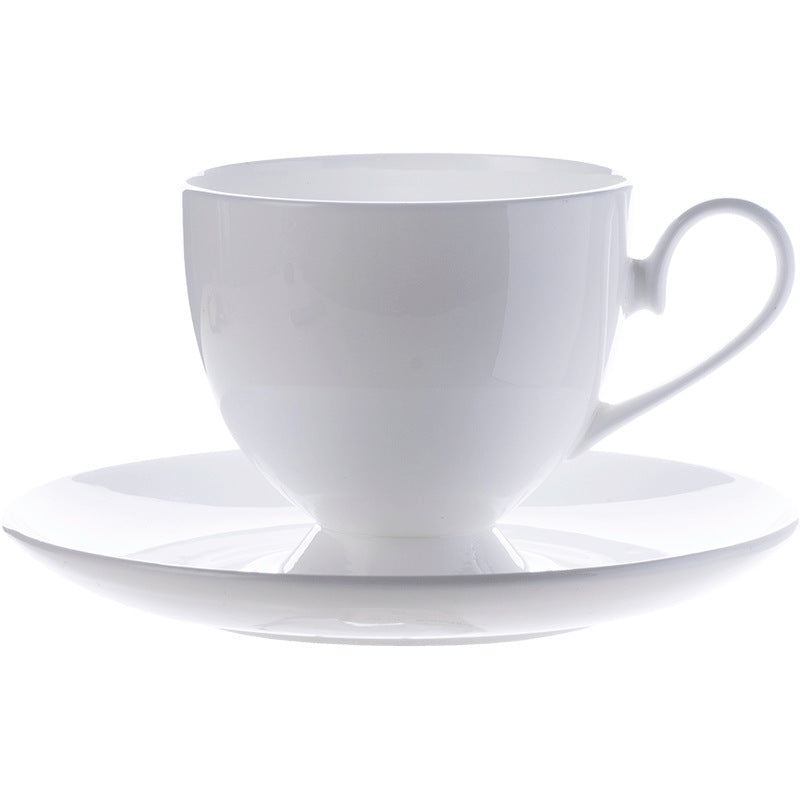European Style Bone China Coffee Cup & Saucer – High Foot, 230ml