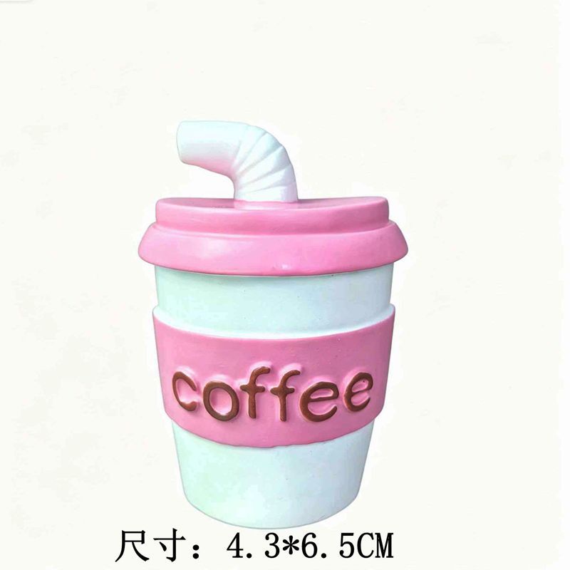 复古咖啡杯和咖啡主题树脂冰箱贴