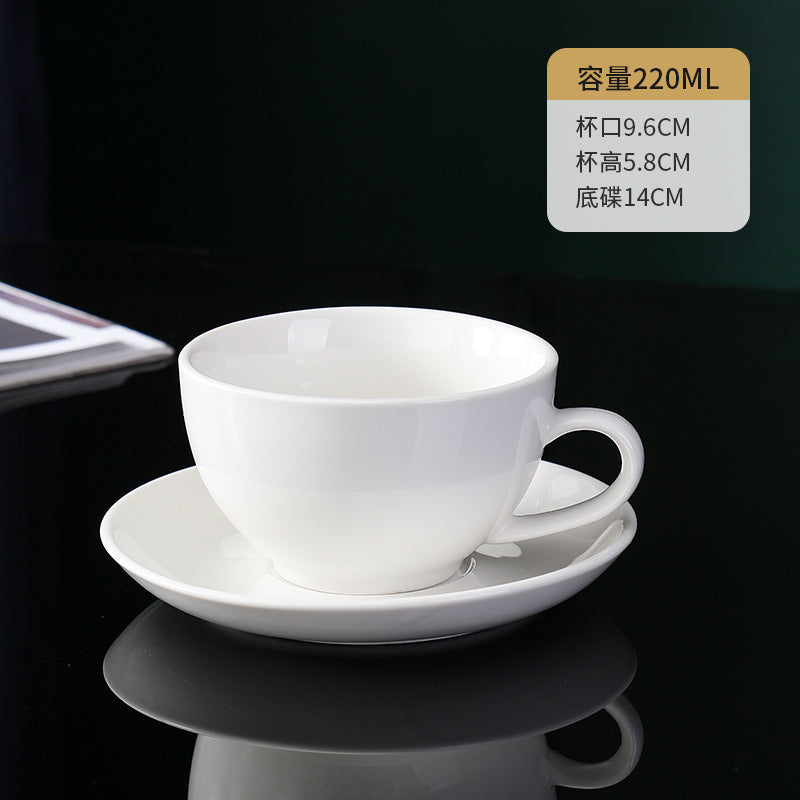 陶瓷咖啡杯碟套装 – 酒店品质，多种尺寸（80毫升-250毫升）