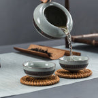 龙珠冰裂汝窑茶具