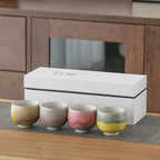 Kiln Alteration Four Color Kung Fu Tea Cup (Set of 4)