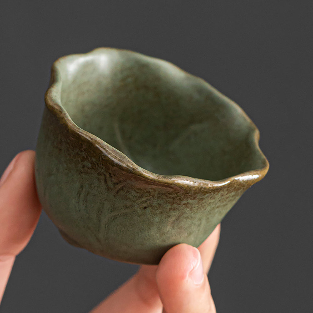 Coarse Pottery Kyusu Lotus Chinese Tea Set