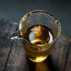 Japanese Glass Fair Cup With Golden Rim