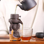 紫砂猪形滤茶器