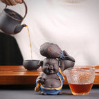 紫砂猪形滤茶器