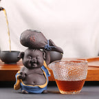 紫砂猪形滤茶器