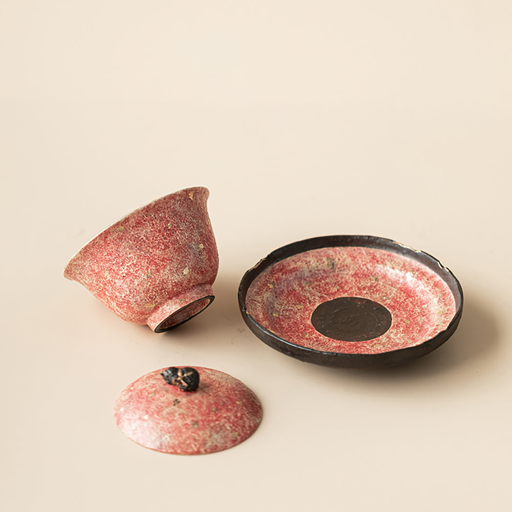 Pink Rock Ore Pottery Gaiwan