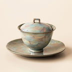 Ice Crack Daisy Porcelain Gaiwan