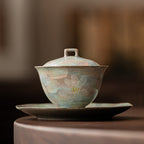 Ice Crack Daisy Porcelain Gaiwan