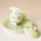 Underglaze Painting Hydrangea Porcelain Gaiwan