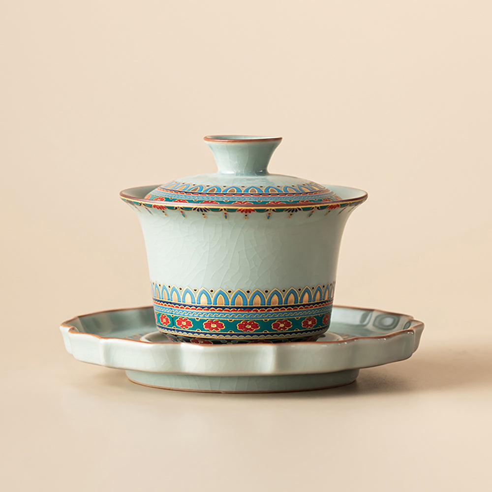 Sky Blue Dunhuang Ruyao Porcelain Gaiwan