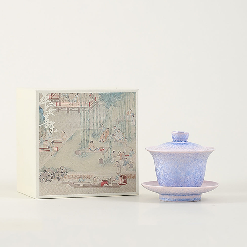 Purple Ice Crystal Ruyao Porcelain Gaiwan