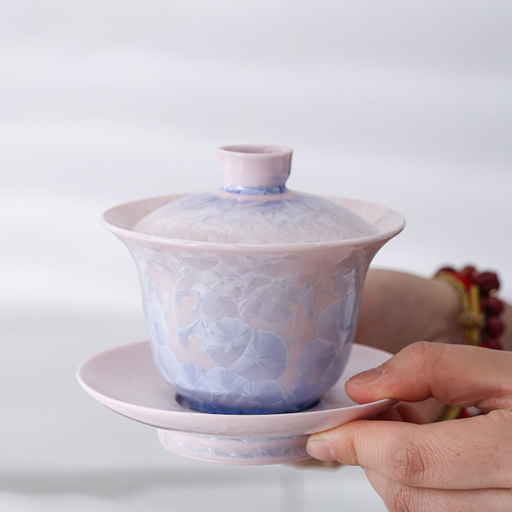 Purple Ice Crystal Ruyao Porcelain Gaiwan