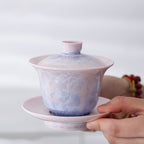 Purple Ice Crystal Ruyao Porcelain Gaiwan
